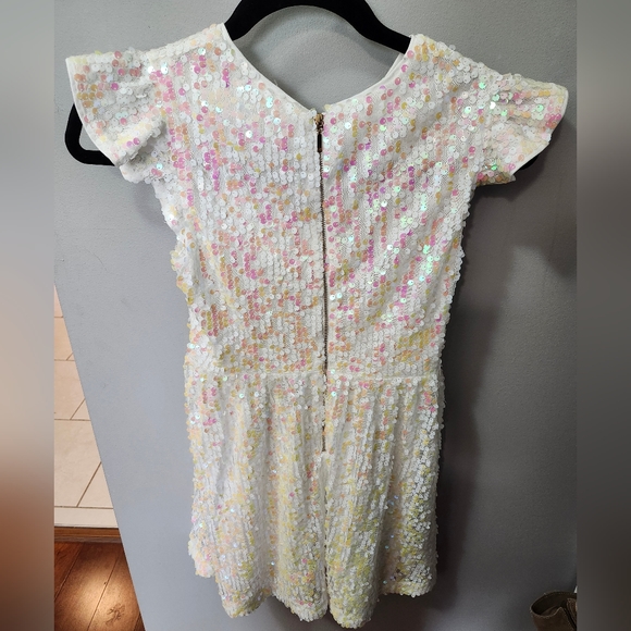 Girls forever 21 white sequin dress - Picture 3 of 3